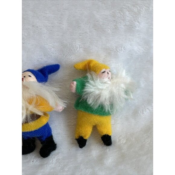 Vintage Lot Of 4 Winter Characters Santa & 3 Winter Woodsmen Small Cloth - Picture 5 of 12